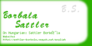 borbala sattler business card